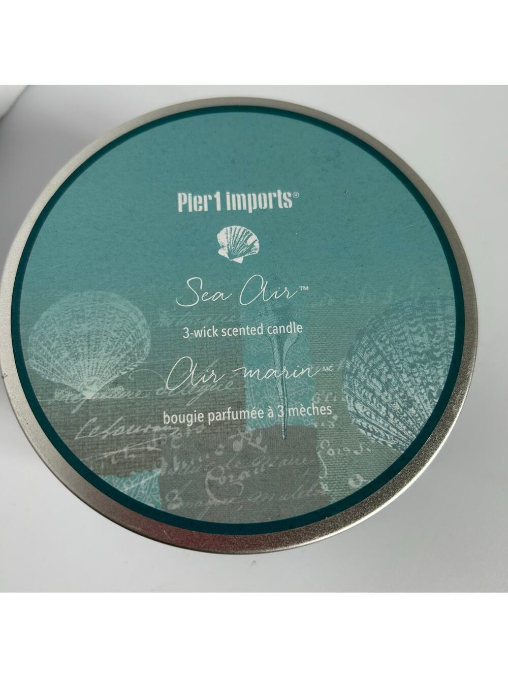 Pier 1 Sea Air 3-Wick Scented Candle Jar NEW Discontinued Coastal Scent